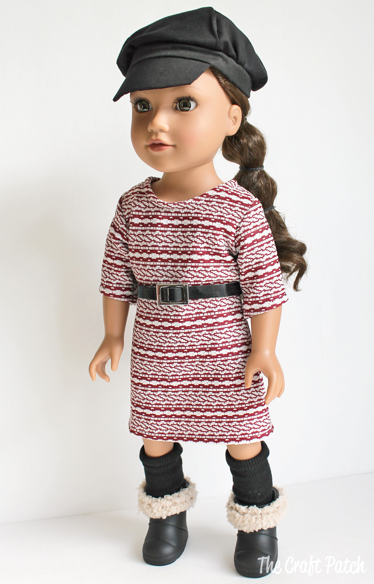 knitted doll dress