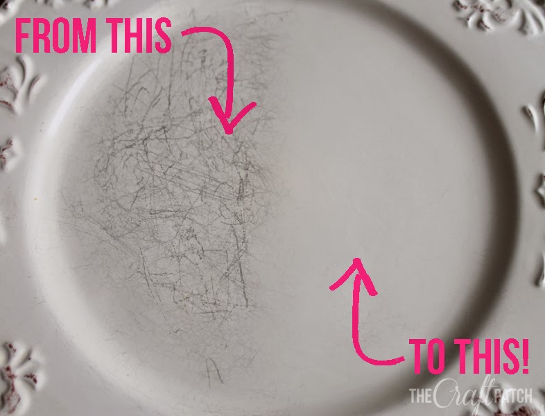 remove black marks from dishes