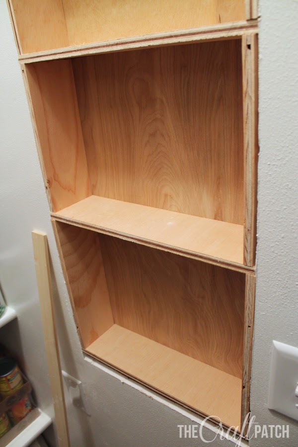 how to build a shelf into the wall
