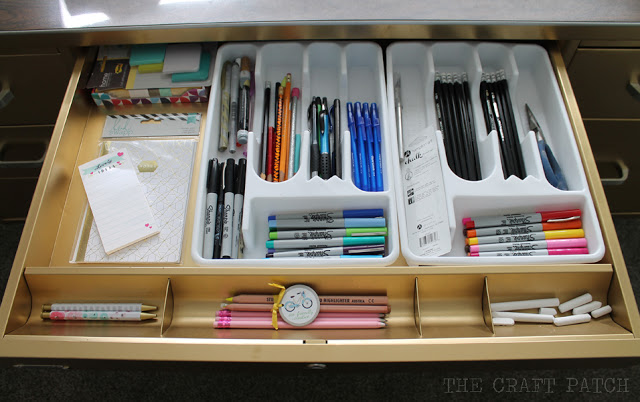 Organized desk drawers