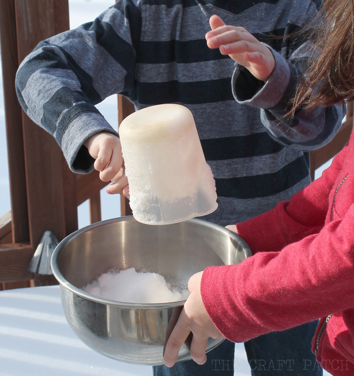 making snow ice cream