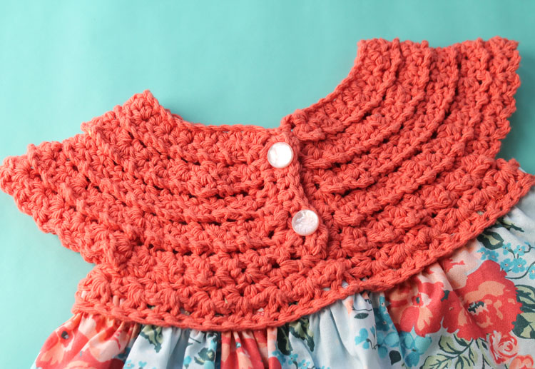 crochet and fabric baby dress pattern
