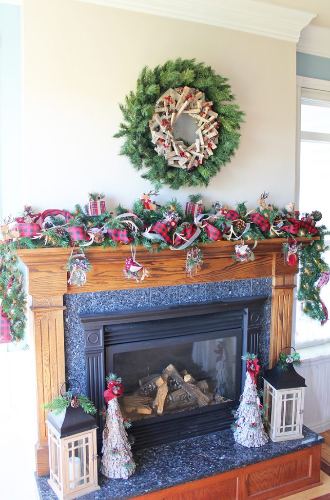 Diy Garland, Garland For Fireplace Mantel With Lights