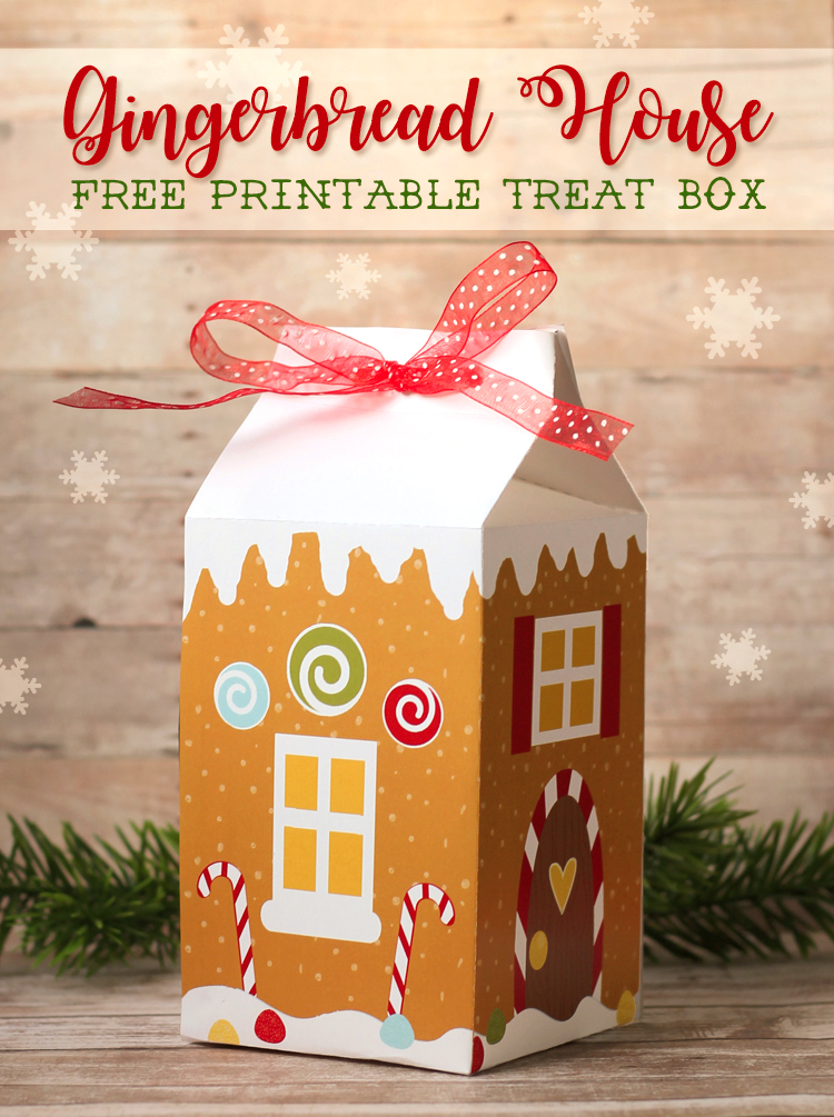 gingerbread house box printable