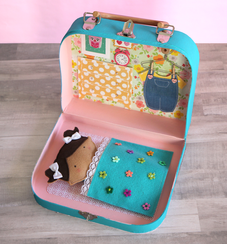 how to make a dollhouse out of a suitcase