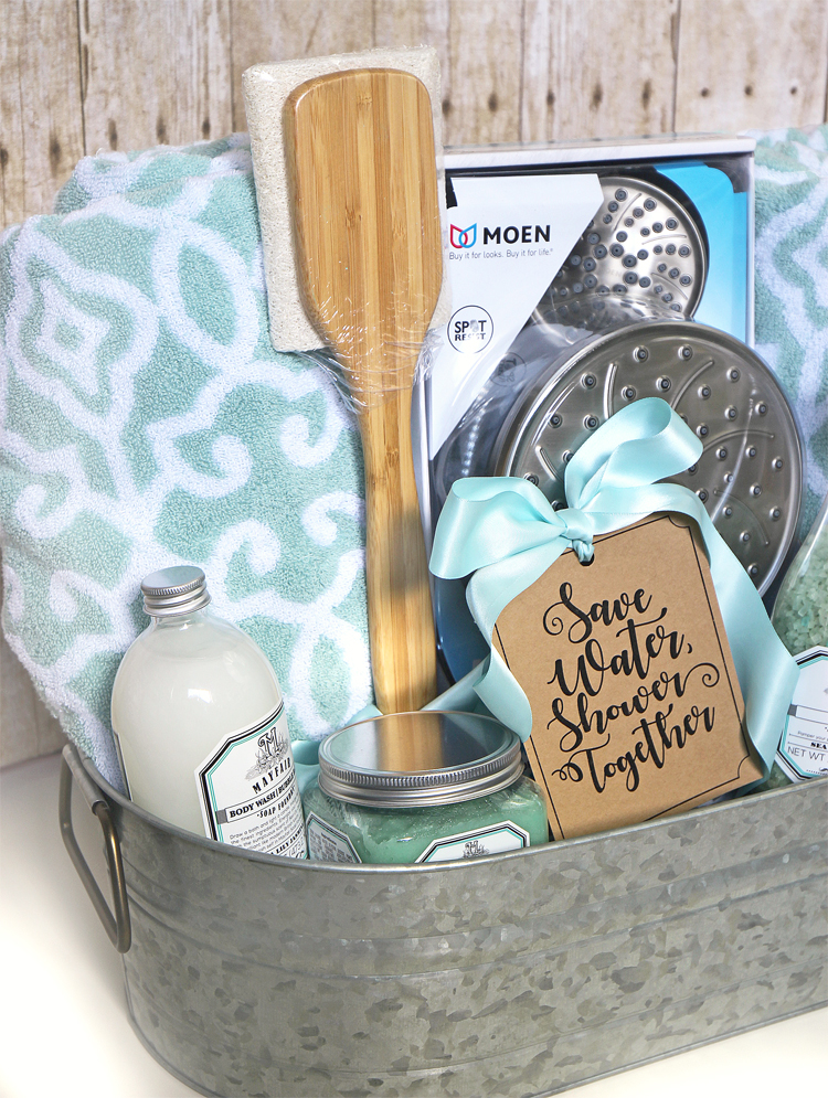Shower Themed Diy Wedding Gift Basket Idea