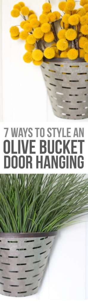 metal olive bucket door hanging