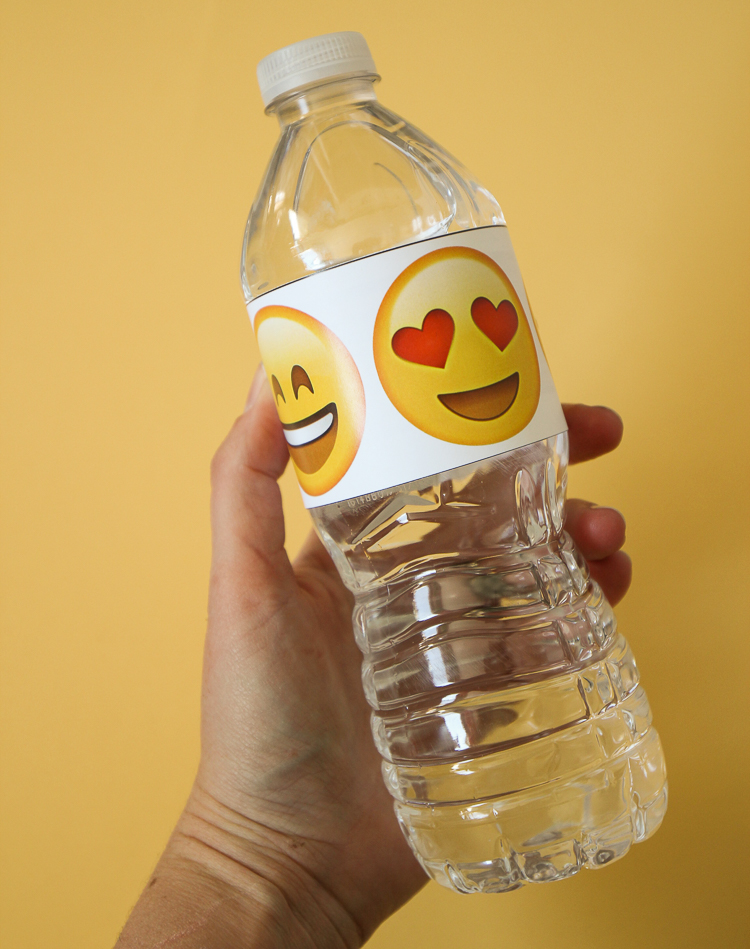 Emoji Party Water Bottle Labels The Craft Patch
