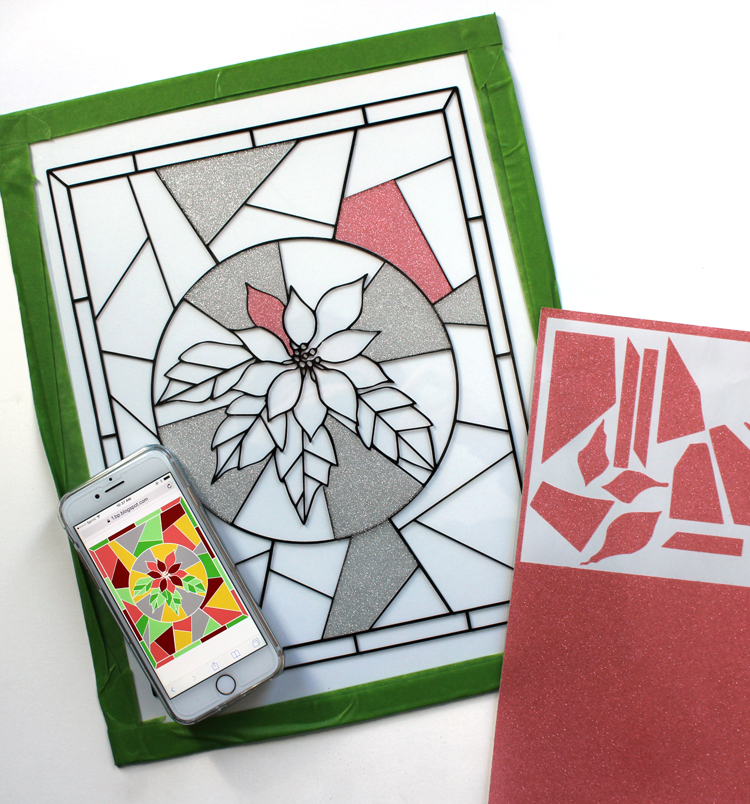 Make a faux stained glass window using a Silhouette machine