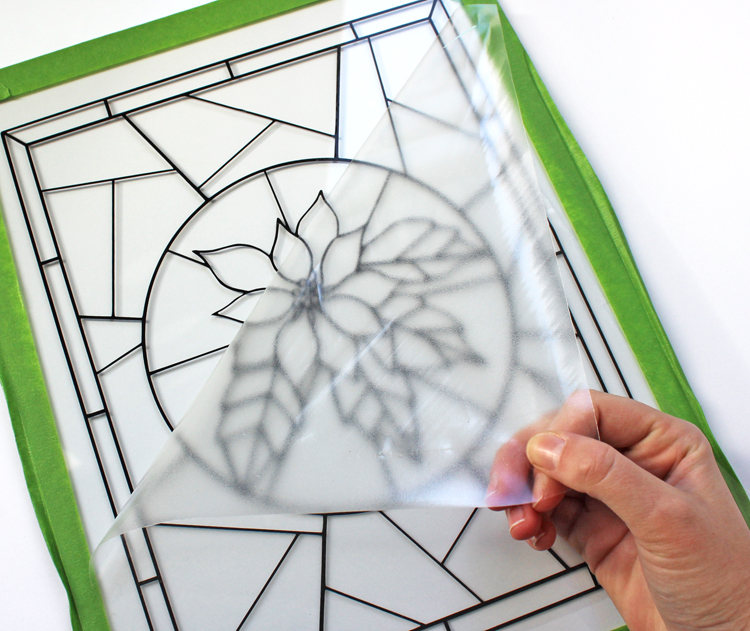 How to make a stained glass window using craft vinyl