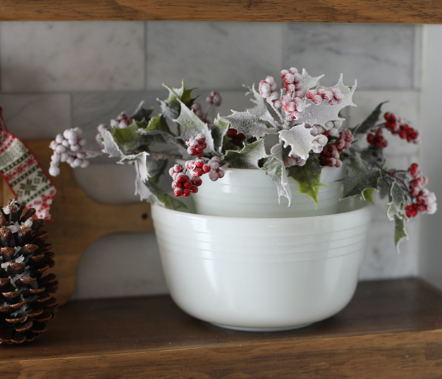 Decorating with floral picks for Christmas