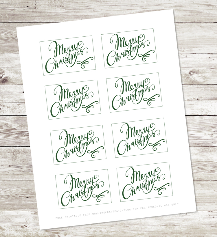 Hand lettered Christmas gift tags