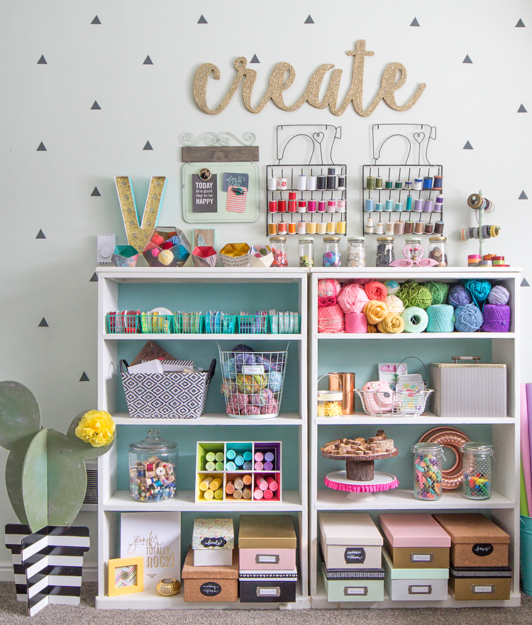 colorful craft room