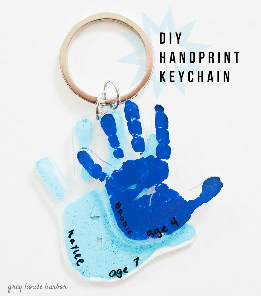 shrink plastic handprint keychain