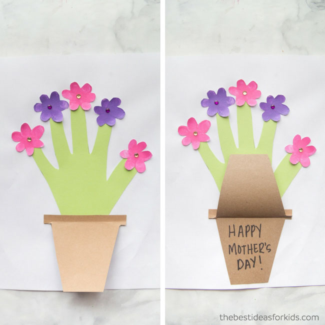 handprint mothers day card