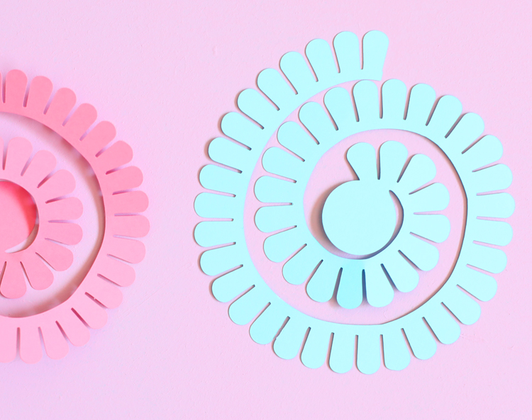 rolled paper flower template