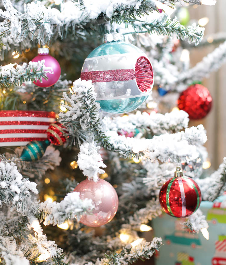 colorful Christmas ornaments
