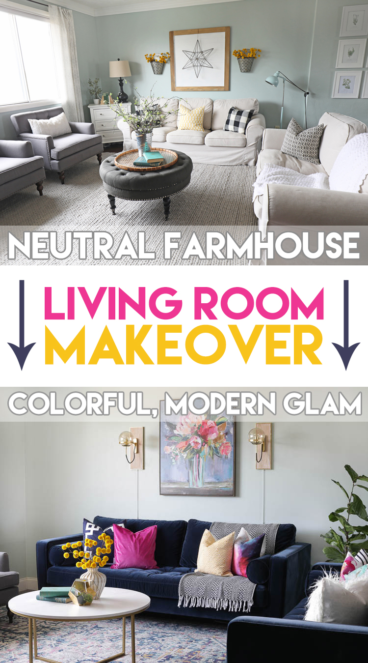 From Farmhouse To Modern Glam My Living Room Makeover With Article Sofa The Craft Patch