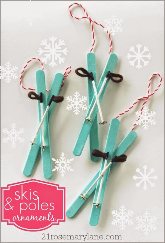 popsicle stick ski pole christmas craft