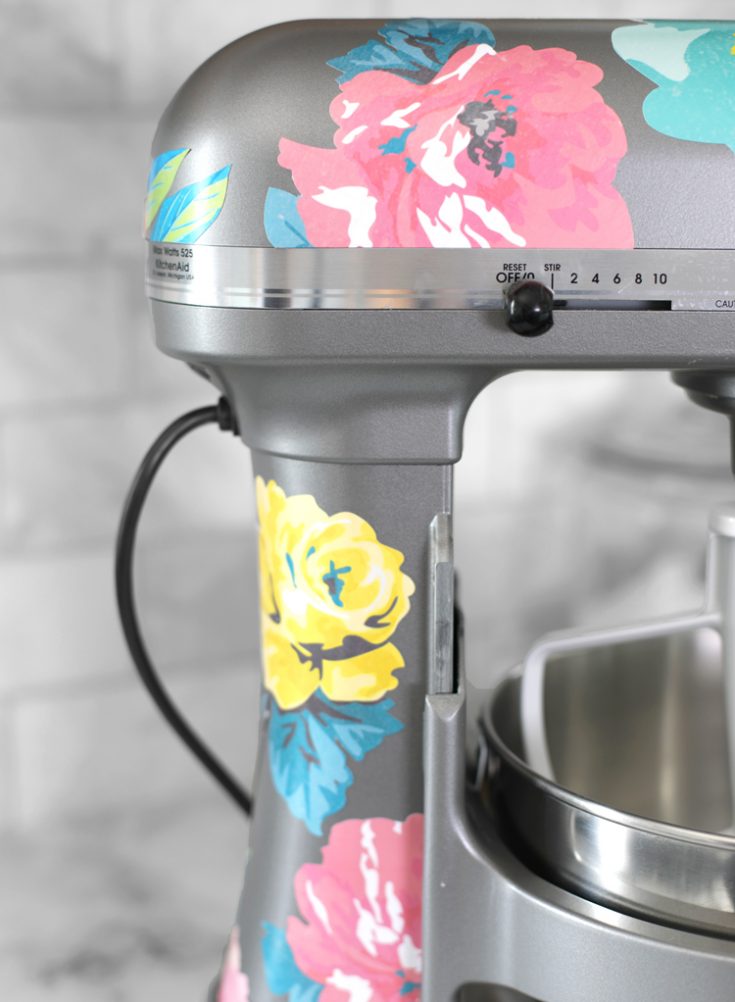 DIY Floral Vinyl Mixer Decals
