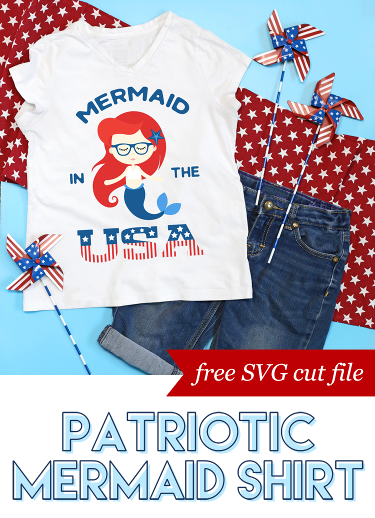 mermaid Fourth of July shirt DIY