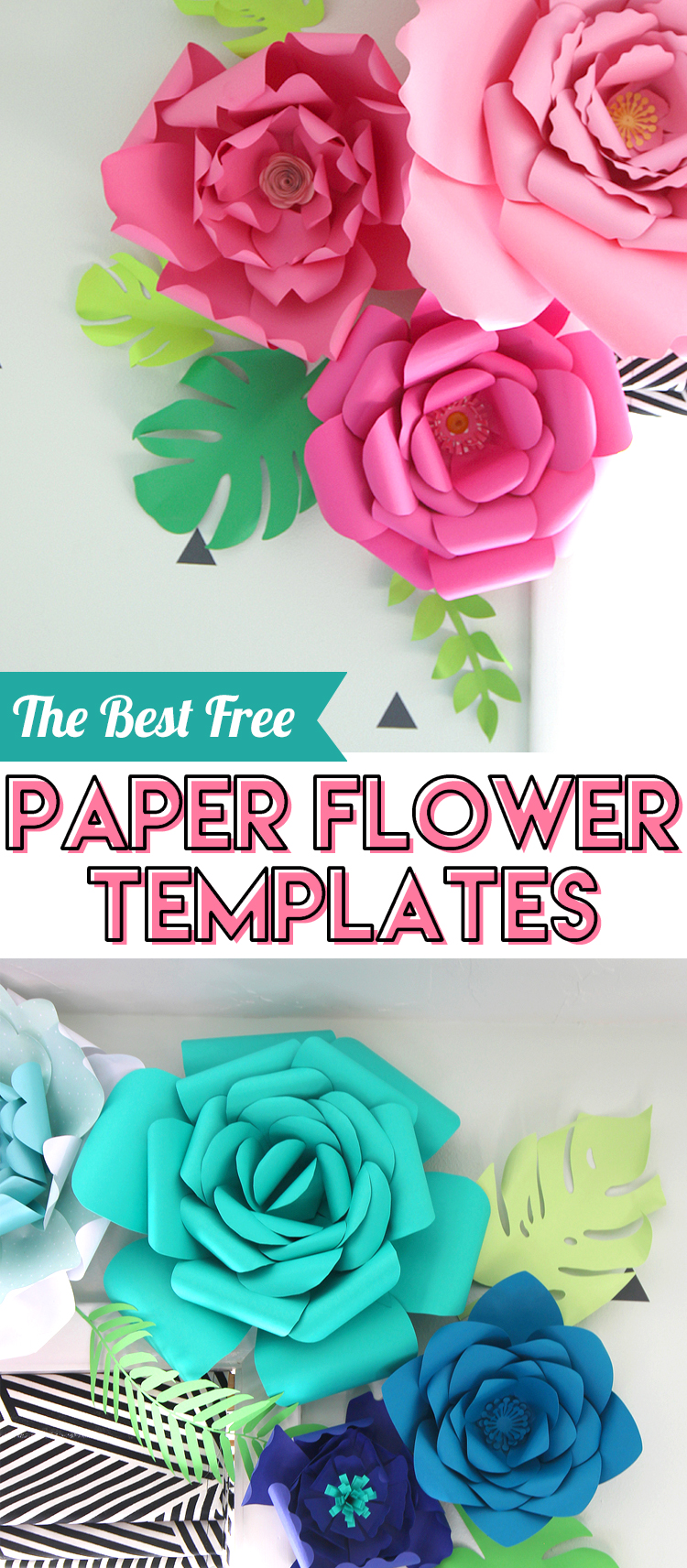 3D Paper Flower Template from www.thecraftpatchblog.com