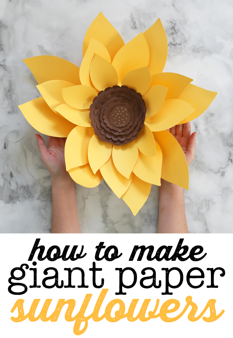 Download Giant Paper Sunflowers: Tutorial, Free SVG Cut Files and ...