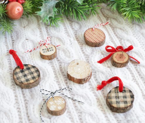 DIY Stamped Christmas Ornaments Two Ways