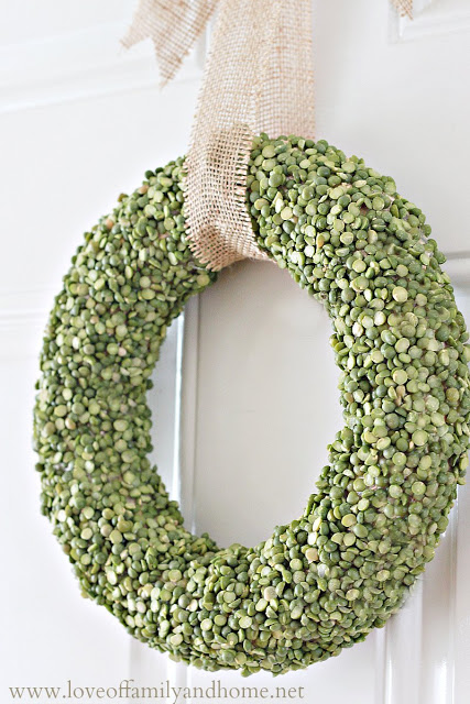 split pea spring wreath