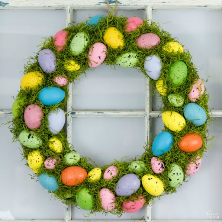 moss and egg wreath tutorial