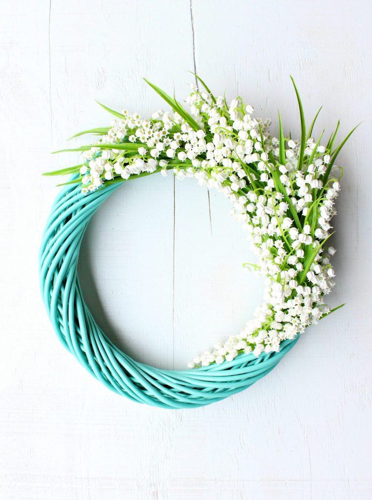 lily of the valley spring wreath diy