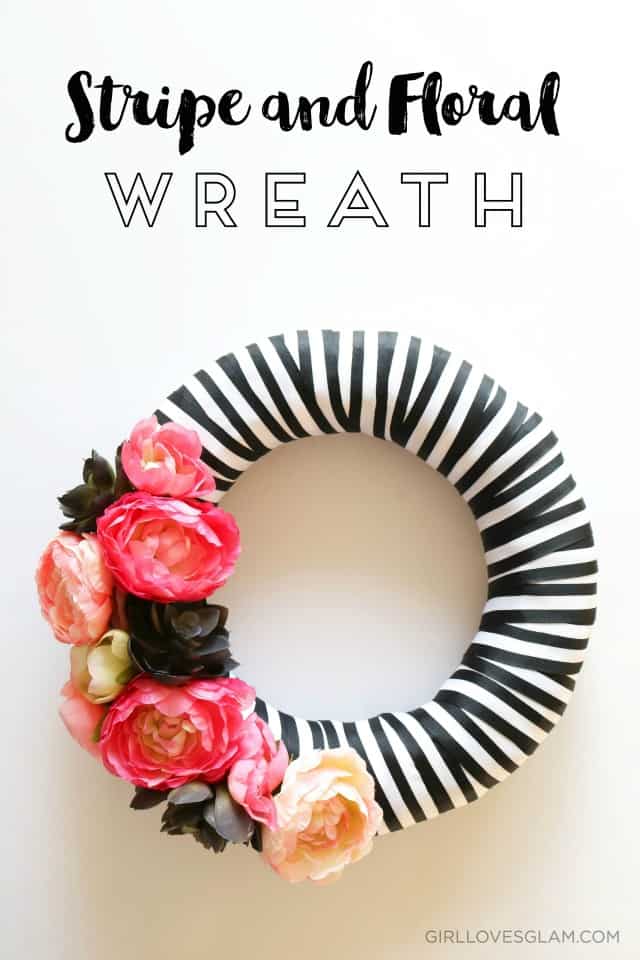 stripe and floral wreath 