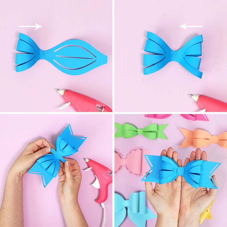 how to assemble a 3d paper bow