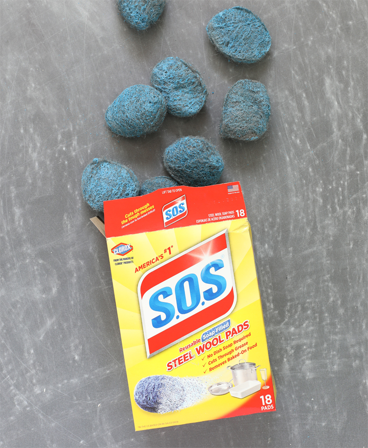 cleaning with sos pads