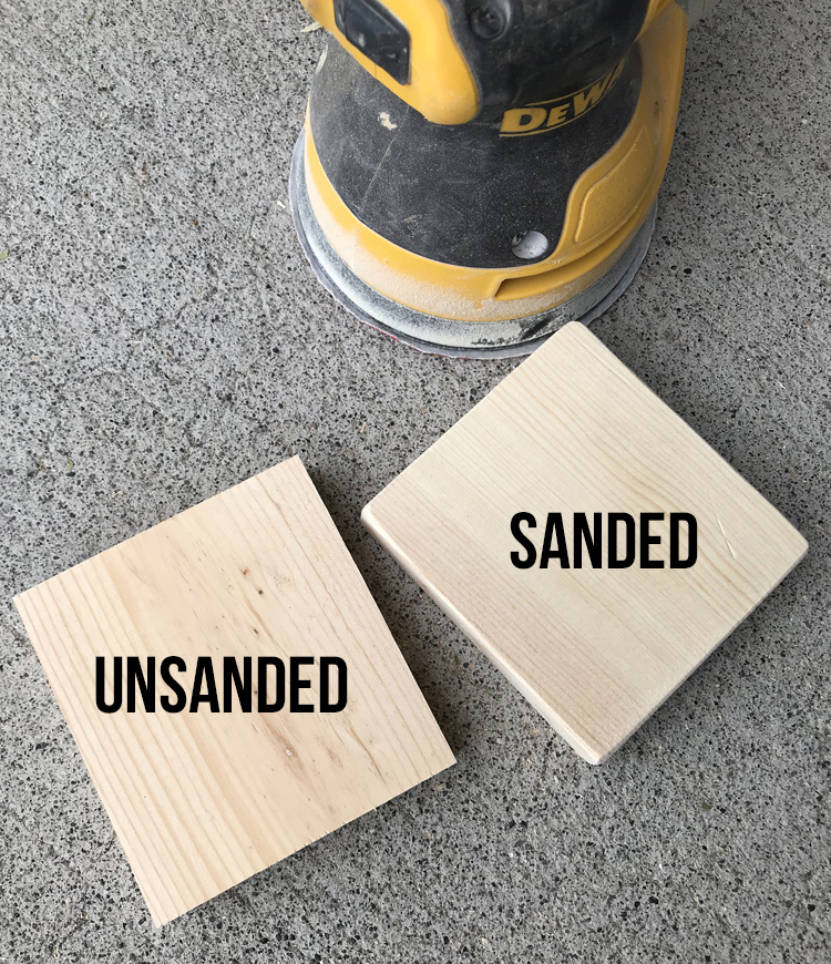 sanded edges on wood