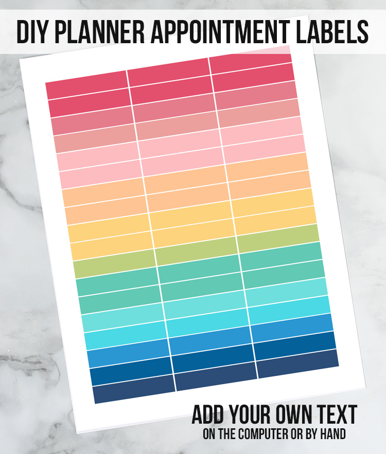 diy planner appointment stickers