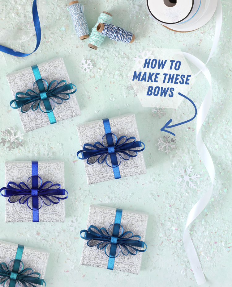 how to make a fancy loopy bow gift topper