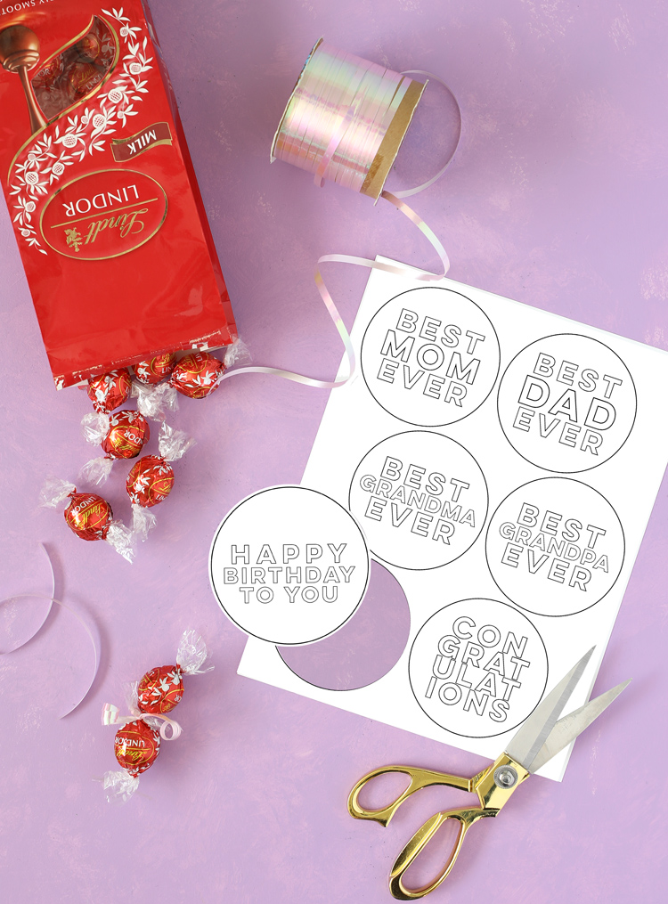 candy lei printable tag