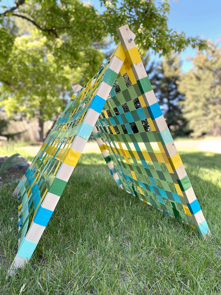make a duck tape woven play tent