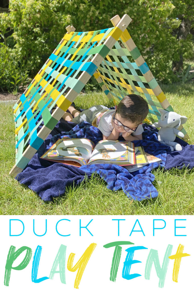 duck tape a-frame play tent tutorial