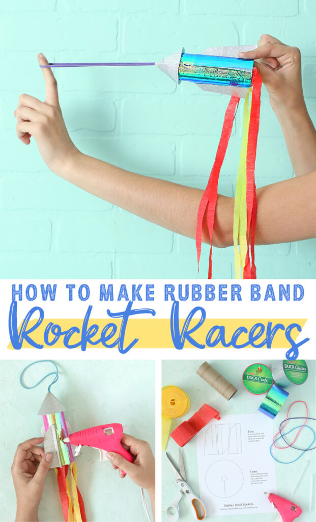 how to make rubber band rocket racers