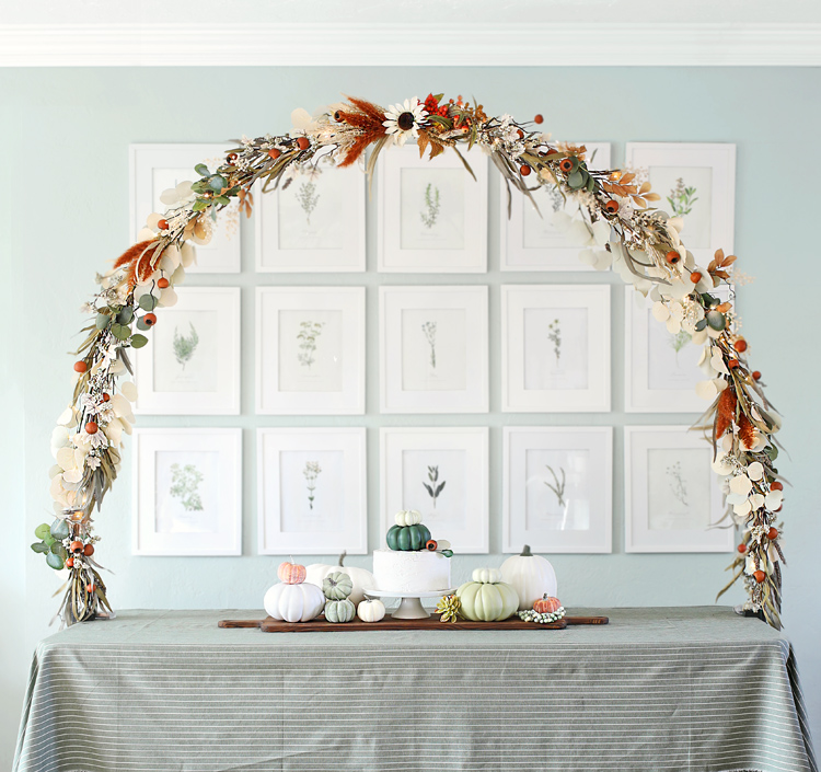 diy tabletop arch for parties