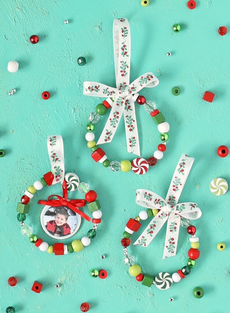 diy christmas ornaments for kids beaded wreaths