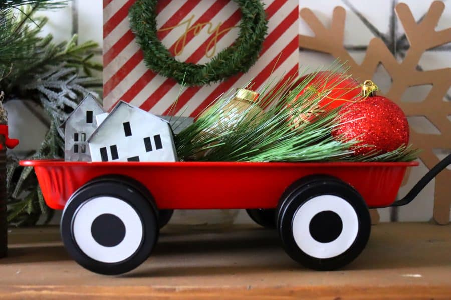dollar store wagon Christmas craft