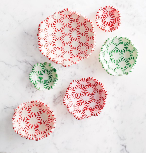 peppermint candy bowl christmas craft