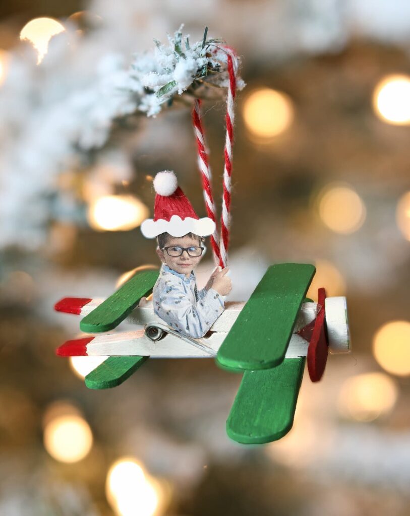 airplane popsicle stick christmas craft
