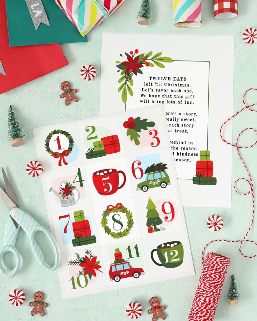 printable twelve days of christmas tags