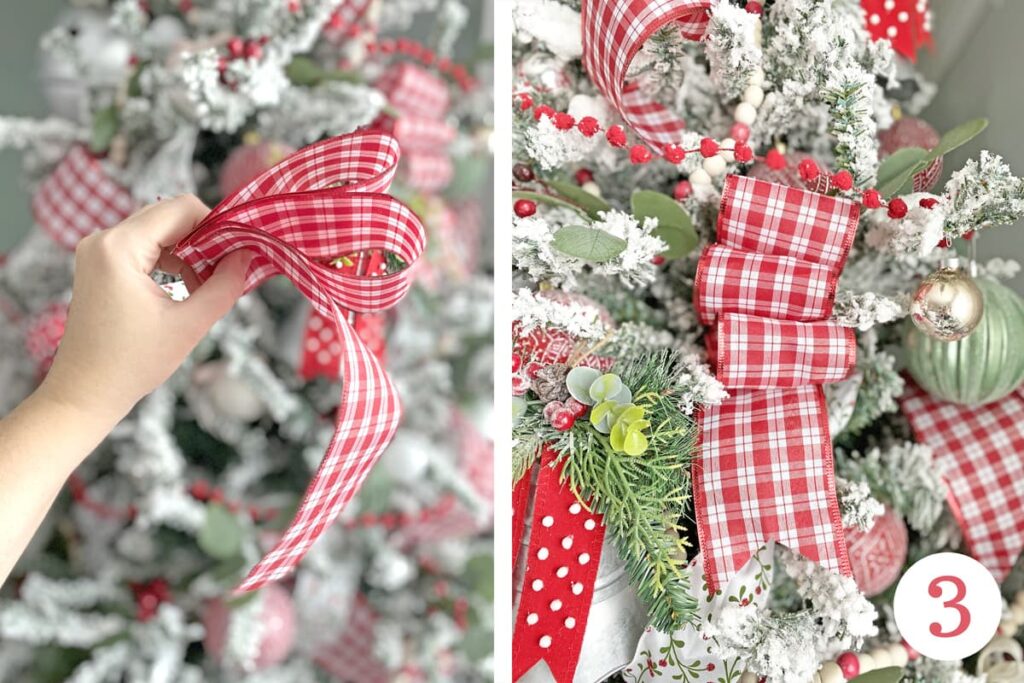 faux bows for a christmas tree