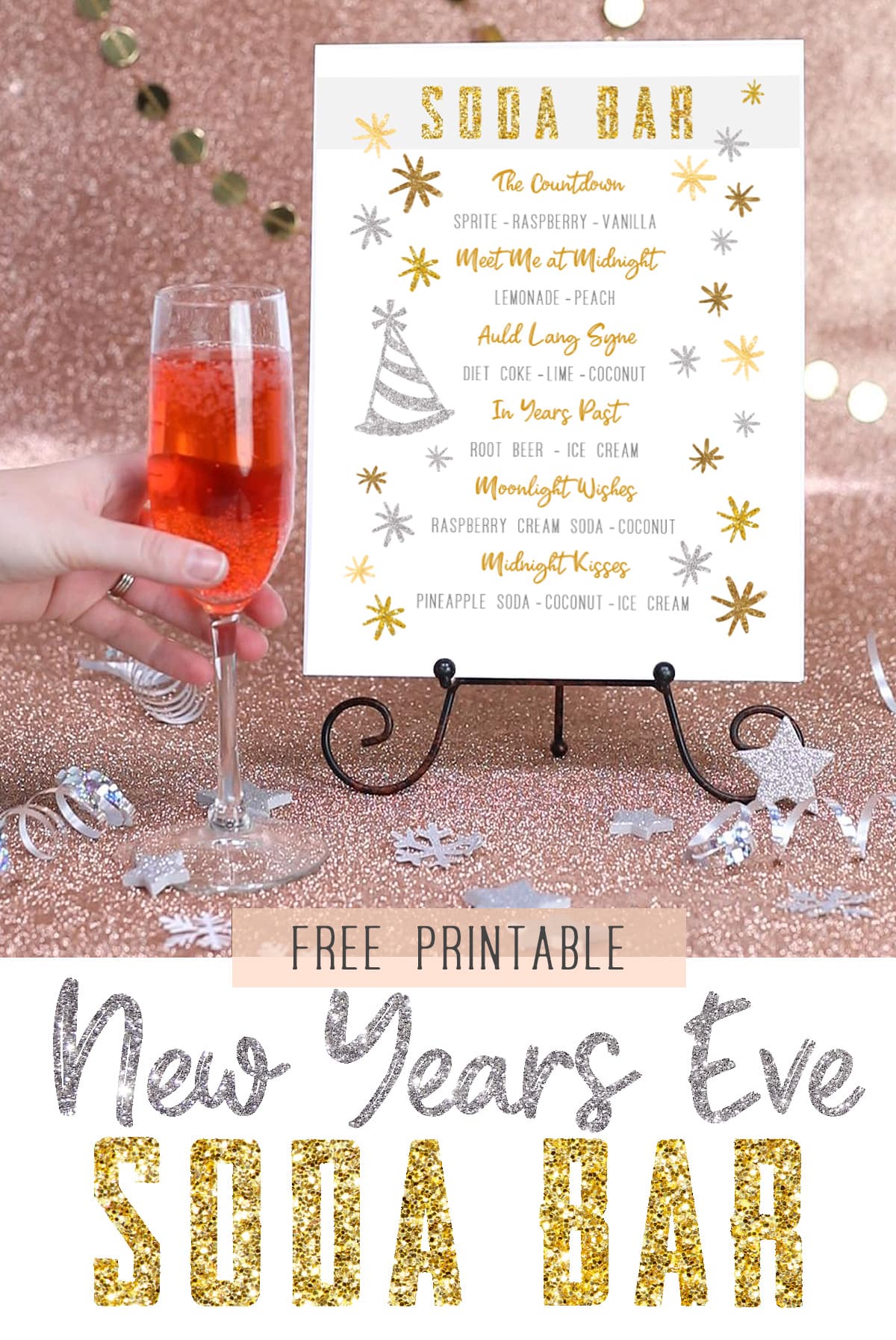 printable new year's eve soda bar menu