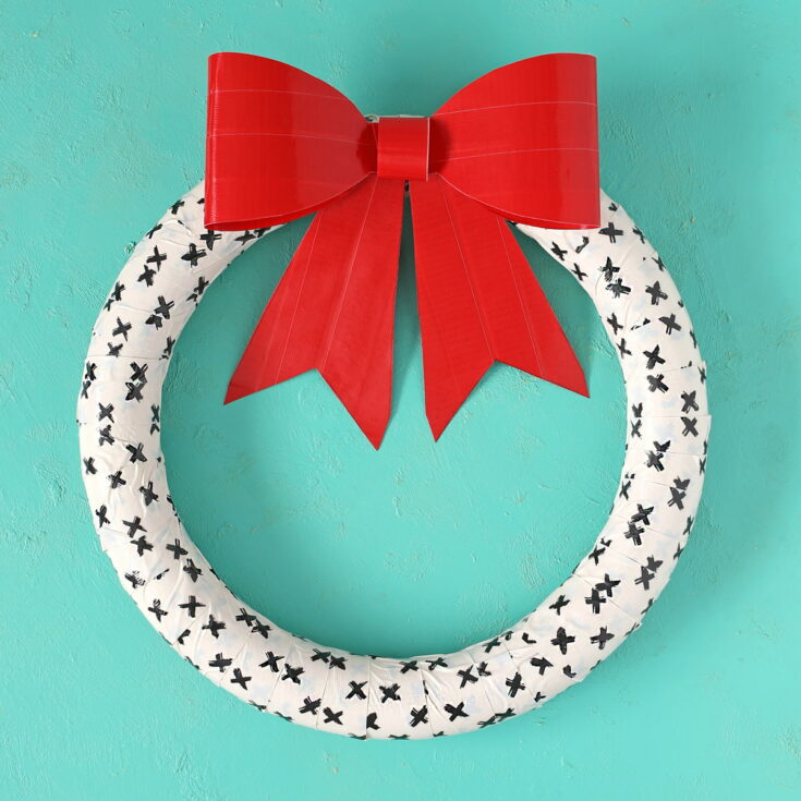 duck tape wreath for valentines day